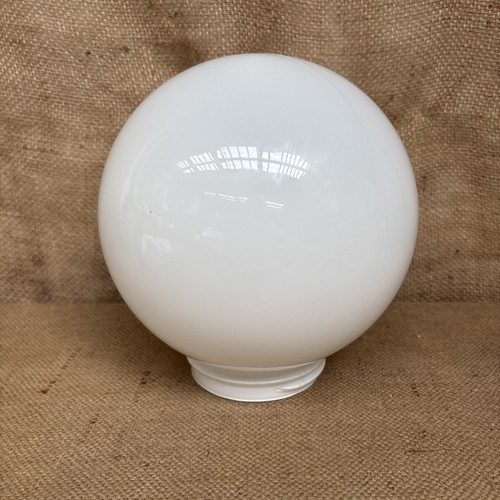 Milk glass light shade - milk, round