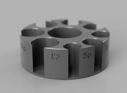 Circular coin organiser - coin,