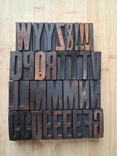 Vintage wooden letterpress - vintage,