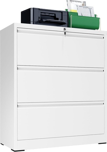 White drawer lateral - drawer, file