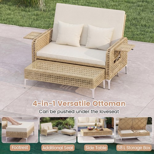 Rattan patio daybed set with - patio,