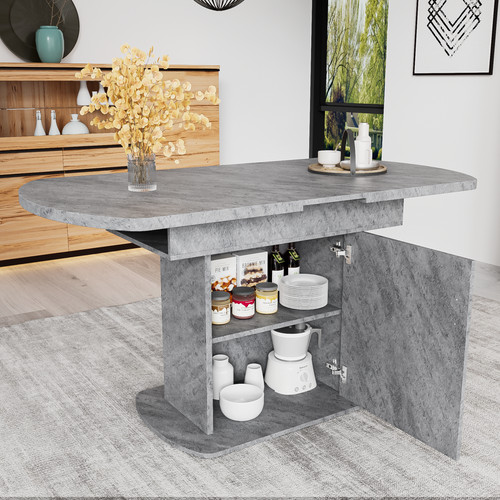 Extendable dining table - dining, with