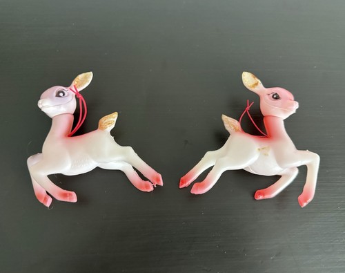 Vintage pink deer christmas - deer,
