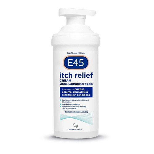 E45 itch relief cream 500g - itch,