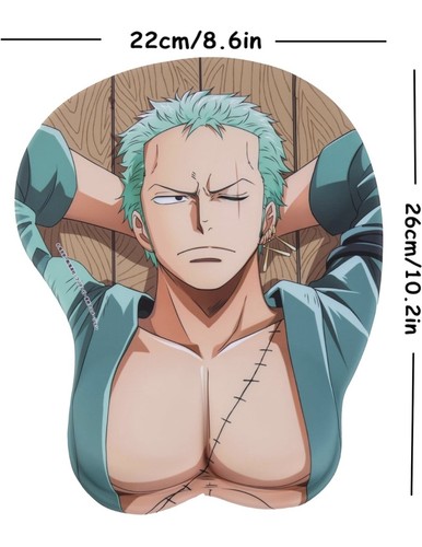 Zoro anime mouse pad with - anime, 3d