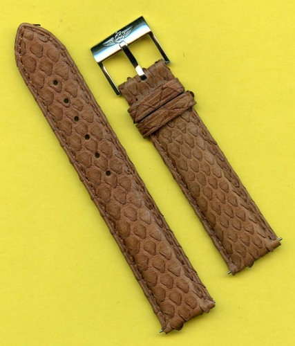 Brown 19mm genuine snake skin - snake,