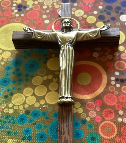 Vintage crucifix wooden with - vintage,