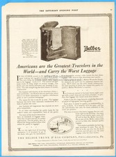 1919 Belber Trunk Bag Co Philadelphia No. 84 Steamer Wardrobe Luggage Vintage Ad