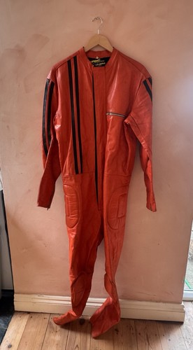 Vintage leather racing suit - leather,
