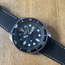 SEIKO SKX007 SKX009 7S26 0020 REPLACEMENT BLACK RUBBER STRAP UK SELLER 22MM