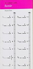 At A Glance Guide Recorder Fingering Finger Chart Descant Treble Tenor Bass !!
