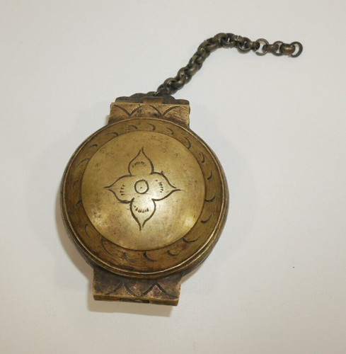 Antique brass hinged betel nut - hinged,