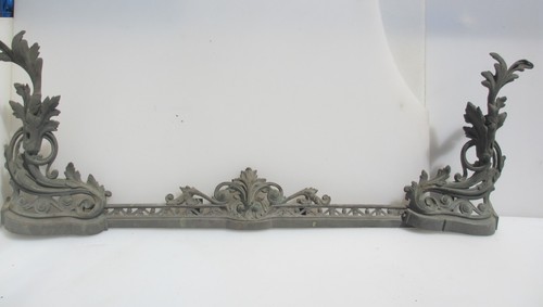 Antique brass fire - fire, front