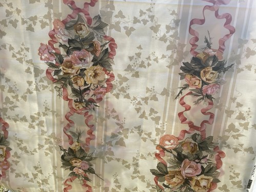 Vintage floral cotton chintz - floral,