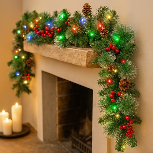 Christmas snow effect garland - snow,