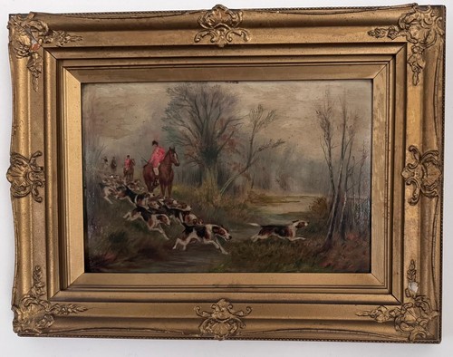 Antique 19thc oil painting - oil,