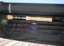 Daiwa Exceler 9'6" 4 piece carbon fly travel rod #7/8 + bag + tube