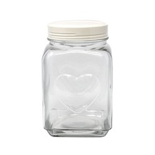 2200ml Embossed Heart Glass