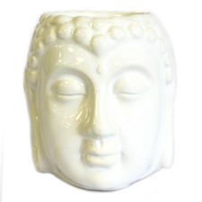 Buddha oil burner - buddha, white
