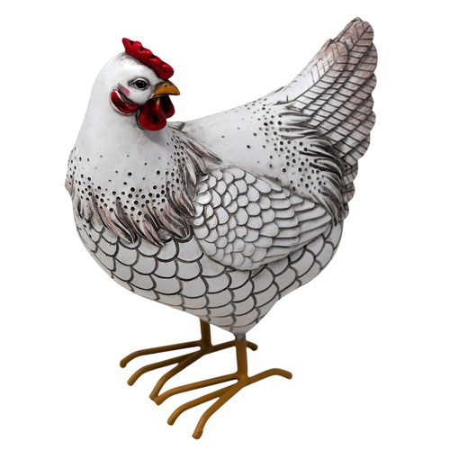 White speckled chicken hen - speckled,