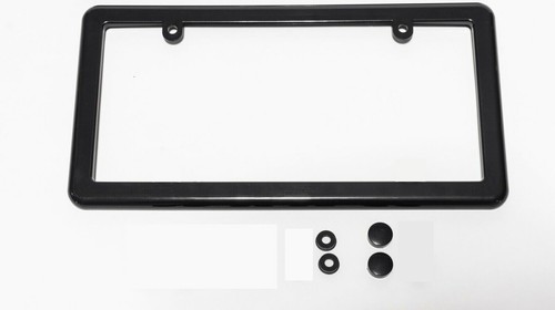 Black license plate tag - plate, holder