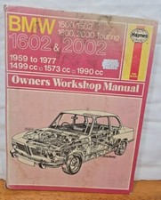 BMW 1602 & 2002 1959-1977 HAYNES WORKSHOP MANUAL 240 GOOD USED COND inc FREE P&P