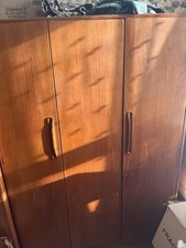 Vintage Mid Century Modern 1960’s G Plan Fresco Triple Wardrobe