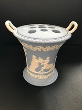 Wedgwood Blue Jasperware Vase Twin Handled Centaur Chiron and Achilles