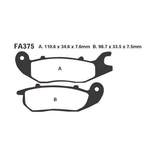 Pair pads ebc fa375hh - pair, of