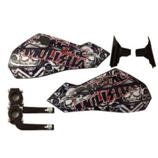 Metal Mulisha Handguards Polisport to fit Quadzilla quad 450 R sport Dinli 450