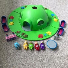 **Tomy 2003 Teletubbies Home Hill House Noo Nu Figures Po Laa Laa Tinky Dipsy***