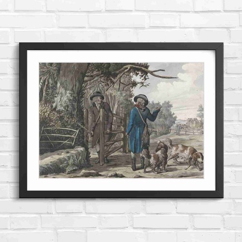 Vintage hunting scene - vintage,