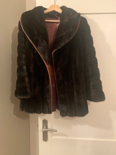 Vintage dark brown fur coat - vintage,