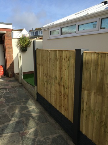 Shaped fence post one sided - fence,