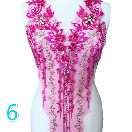 Beaded floral lace - 3d,