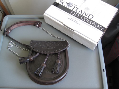 Small brown leather - brown, scottish