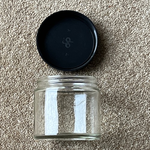 Small glass jar black - glass,