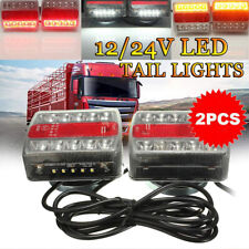 Pair 2Pc 12V  LED Trailer Rear Tail Light Indicator Stop Truck Board Lamp Camper
