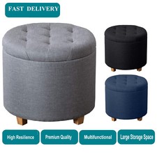 Round Ottoman Storage Box with