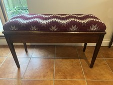 Solid wood double piano bench