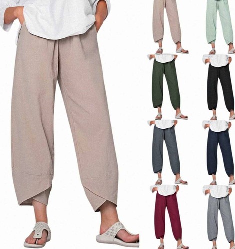 Womens linen trousers italian - trousers,