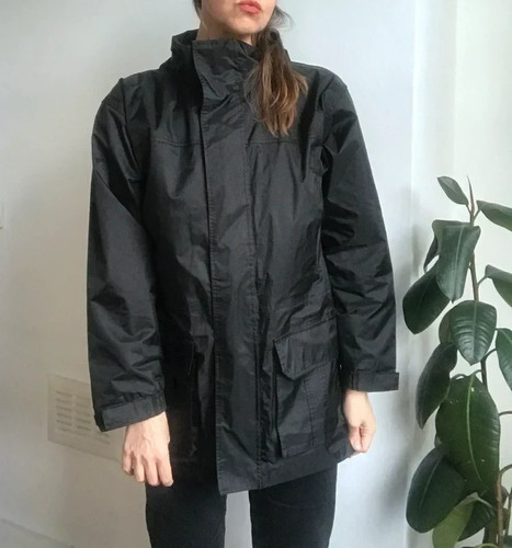Vintage black windbreaker - black,