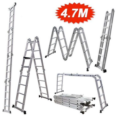 Folding ladder aluminum - 4.7m,
