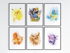 Pokemon Wall Art Prints Bedroom Decor Gaming Prints Anime Game Room Poster Gift