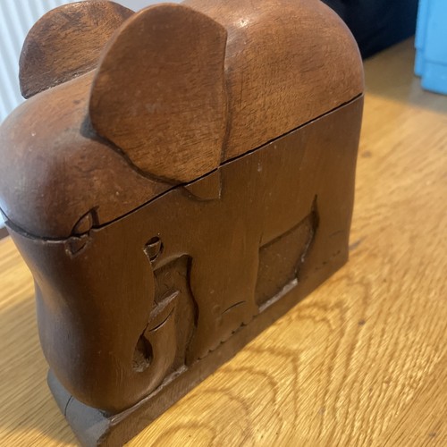 Carved wooden elephant - carved,