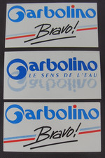 Lot of 3 stickers GARBOLINO Bravo/Le Sens de l'Eau! 1990s Fishing