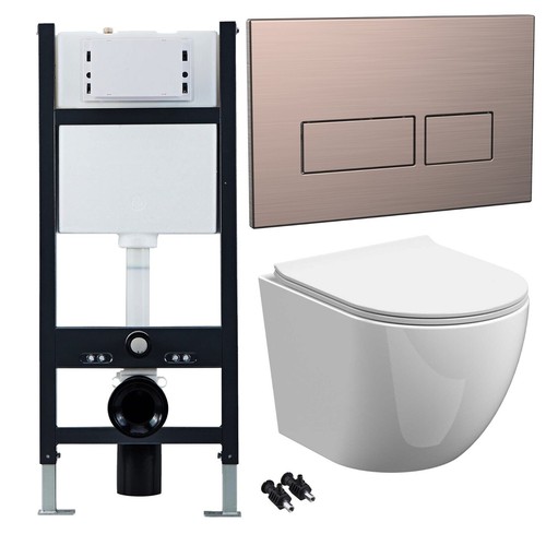 Rimless wall hung toilet pan - rimless,