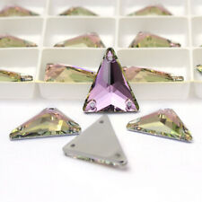 Slim Triangle Sew On Rhinestone Flat Back Glass Beads Crystal Rhinestones Decora