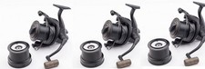 3 X Wychwood Riot 75S Big Pit Carp Reels 2015 Black Model + Spare Spools Fishing