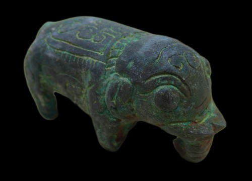 Ancient indian bronze elephant - bronze,